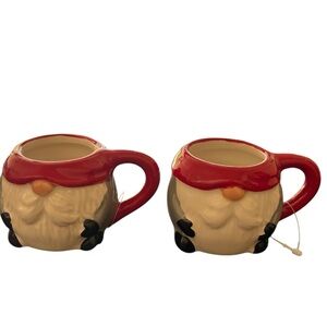 Gnome Santa Holiday Ceramic Miniature Expresso Mug Christmas Decor 2 oz